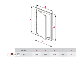 Awenta Inspectieluik Wit 20 x 25 cm DT13
