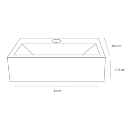 Differnz Argus fonteinset 33 x 28 x 11,5 cm Wit