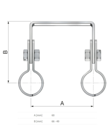 Duplo beugel 15mm VZ