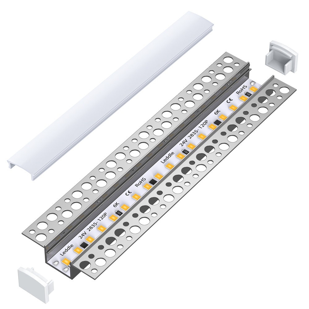 Leddle 2m LED Profile Recessed 2(Plaster) ALU-LDP