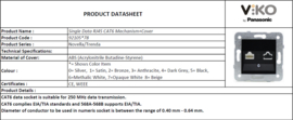 Viko Data Cat6e inbouwdoos + plaat 92105578