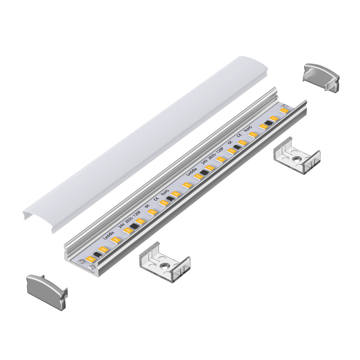 Leddle 2m LED Profile Surface ALU-LDP