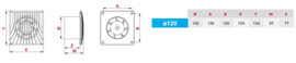 Awenta Badkamer- / Toiletventilator 120 WIT WA120