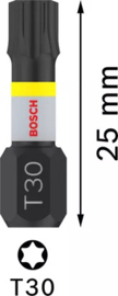 Bosch Impact Control Schroefbit T30 25mm (2x) 2608522477