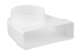 Nedco Overgangsstuk Haaks Ø125 - 204x60 mm. 65805800