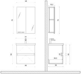Titan Wit 50cm Badmeubelset