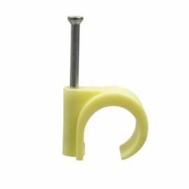 TACK Spijkerclips Creme 16-19 mm. (100x) 37283