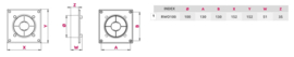 Awenta Frame White for ventilation + Outlet Ø100 150x150mm RWO100