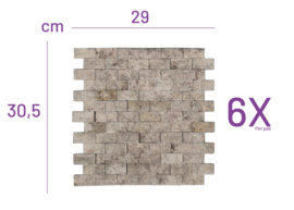 S02 Beige (6x) 3D Steenstrips Marmer 0,53m²