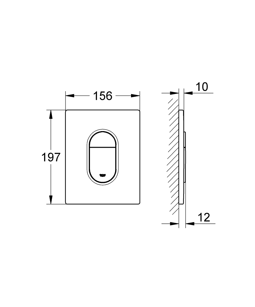 Grohe Bedieningsplaat Arena Cosmopolitan Wit 38844SH0