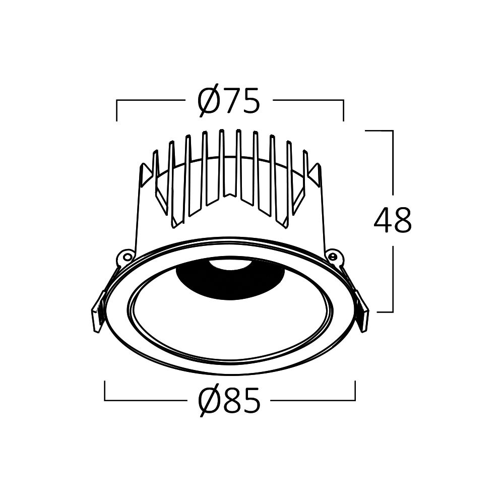 Braytron LINEX CD10 10W 3CCT White LED Downlight