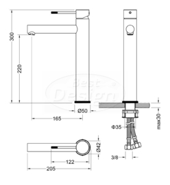Best Design Chrome Sulgen Hoge Wastafelmengkraan 4008390