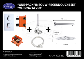 Best Design Verona M200 One-Pack Inbouw Regendoucheset 4005260