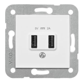 Viko USB 5V-2A Karre Wit 90967101