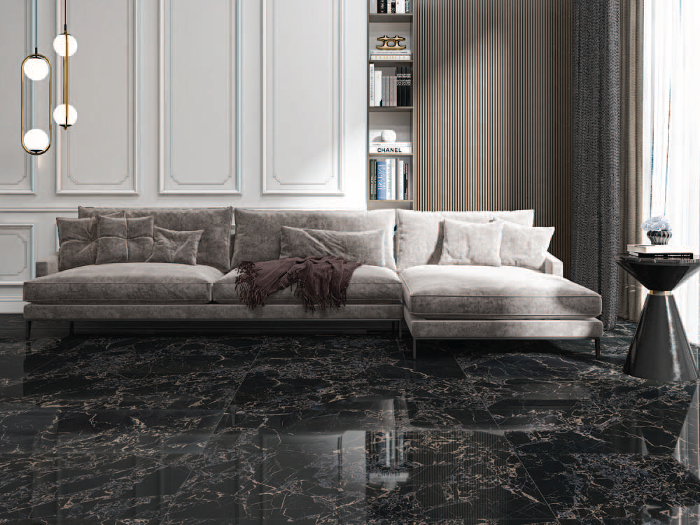 KALE R370 PORTORO BLACK POL Vloertegel 60x120cm 1,44 P