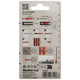 Fischer DuoPower Plug 8x40 OH K 535006