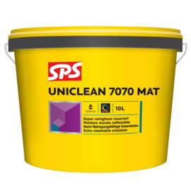 SPS Uniclean 7070 Muurverf Mat 10 L WIT