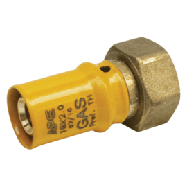 APE 3AP6850126 Gas Verloop met Moer 26-1 Pers x Knel
