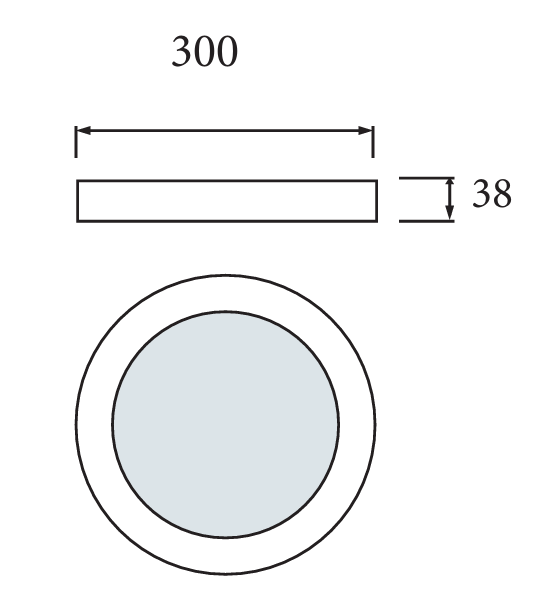 Horoz Sofia BLack 48W Led Opbouw Round