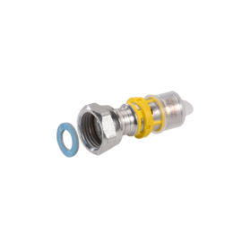 COMAP 7359GG201 Gas Verloop met Moer 20-1 Pers x Knel