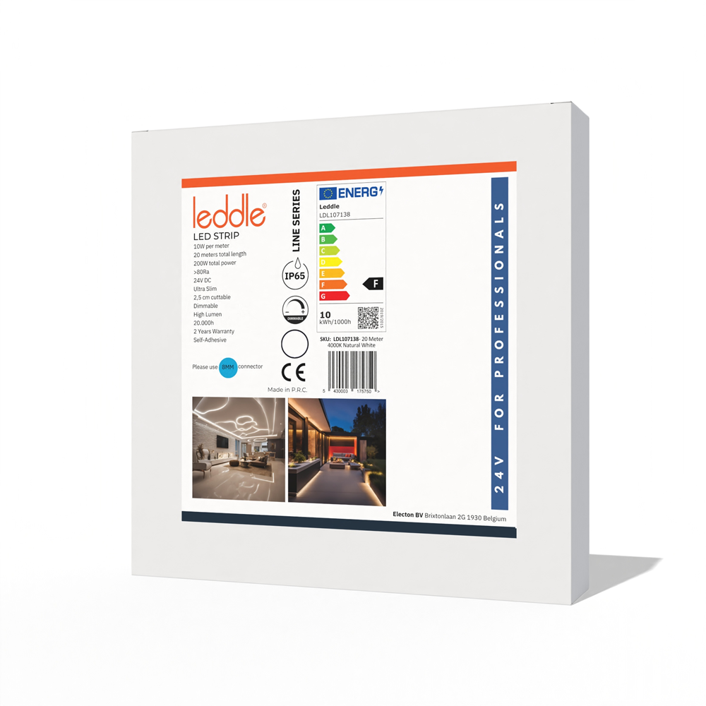 Leddle LED Strip 24V 10W/m, Dim. 4000K-LDL