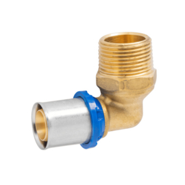 APE ARL3011500 Knie Puntstuk 405/4 Pers Messing RVS