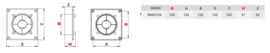 Awenta Frame White for ventilation + Outlet Ø125 150x150mm RWO125