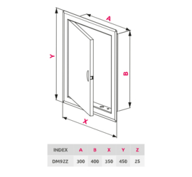 Awenta Inspectieluik Metaal Slot 30 x 40 cm. DM92Z