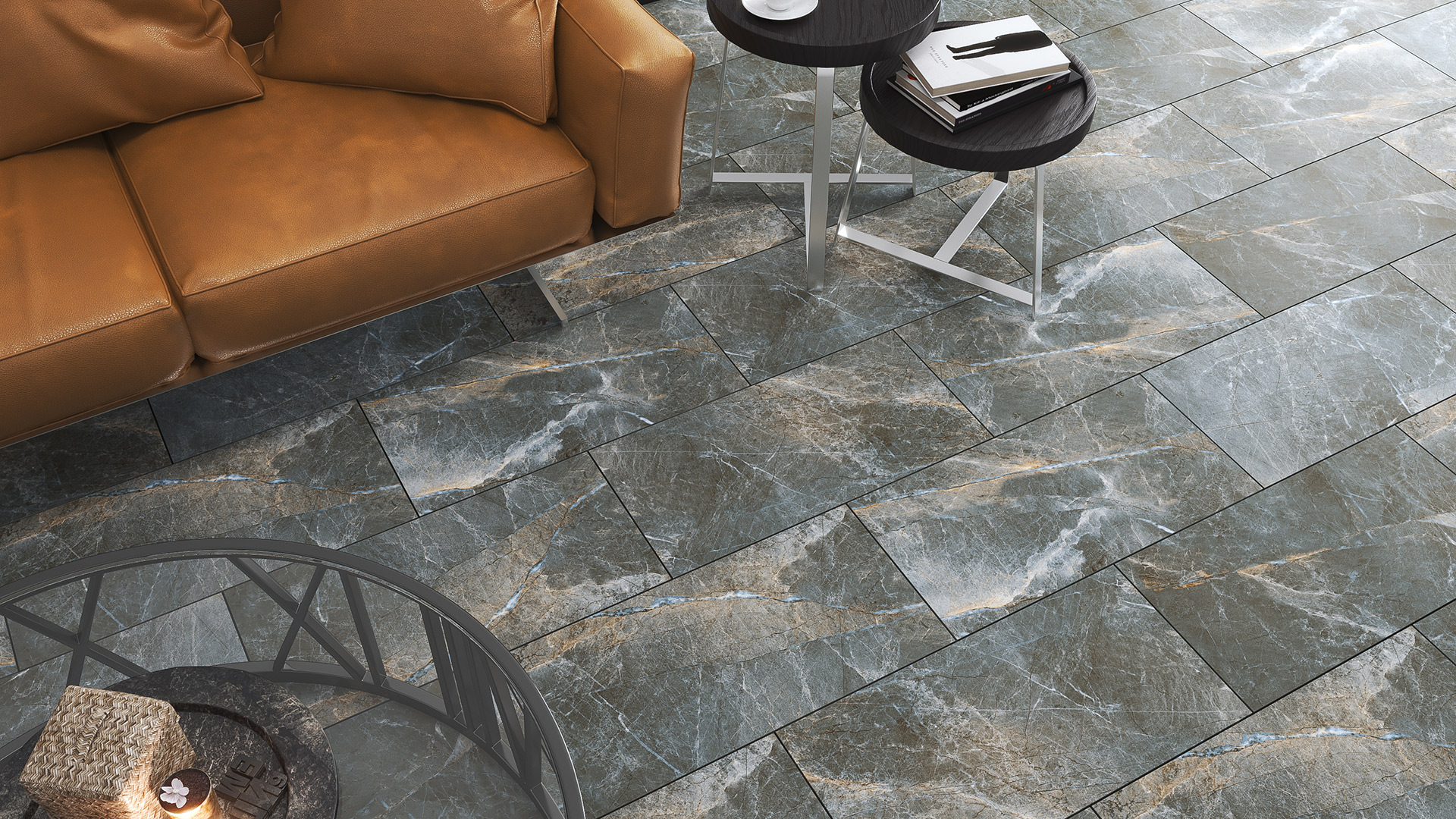 Alanya ANTHRACITE Polished Vloertegel 60x120cm