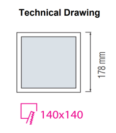 Horoz ALEXIS/SQ-18 18W Zwart 3CCT
