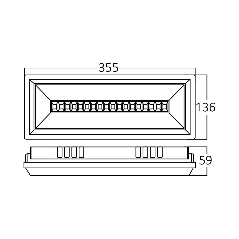 Braytron EXIT LED DUAL 5W IP65 WHT Emergency Exit
