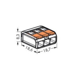Wago lasklem 3-polig 221-413