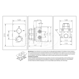 Best Design One-Pack inbouw-regendoucheset Lacora-Nero M-300 4006490