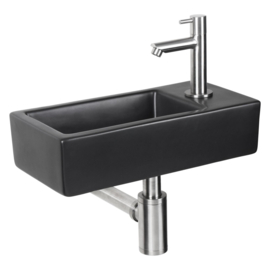 Differnz 38.010.11 Hator Fonteinset Mat Zwart 37.5x18.5x9.5