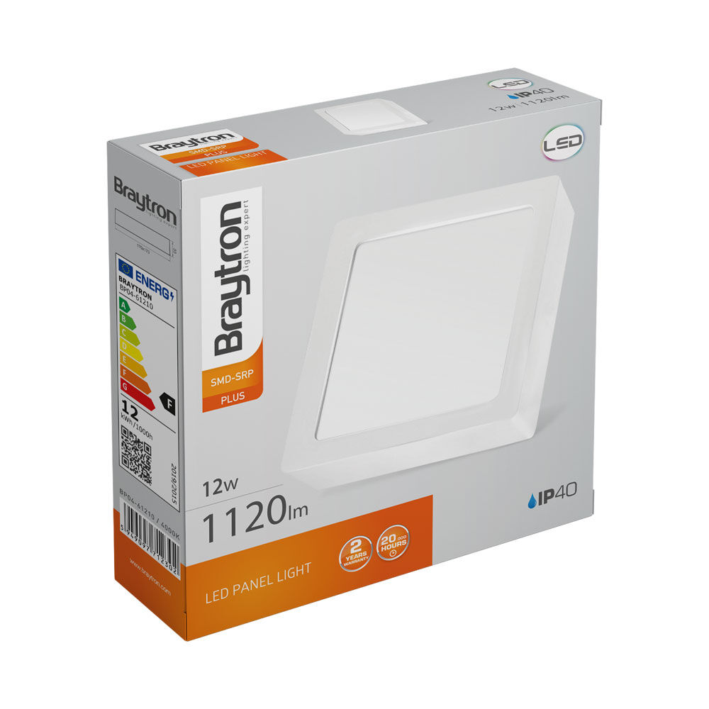 Braytron SMD SRP 12W SQR White 4000K LED Panel