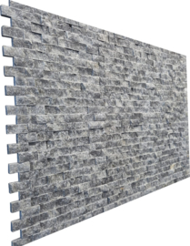 S01 Dark Grey Mix (6x) 3D Steenstrips Marmer 0,53m²