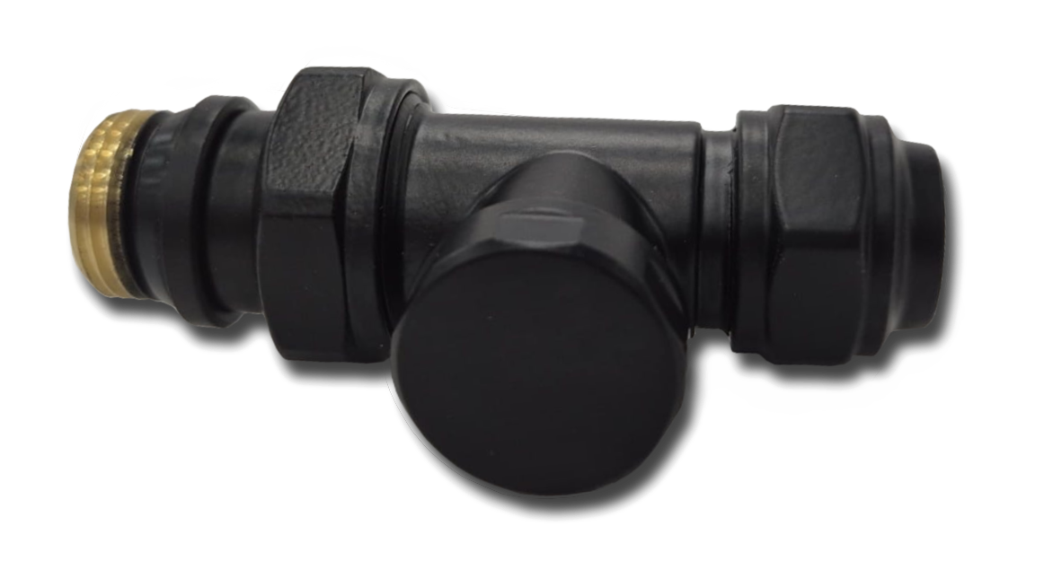 GK Recht Black Voetventiel (15 mm) O-ring 13019-9-BS