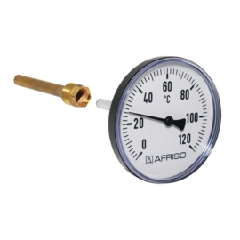 Afriso Thermometer 0-120° Achter 1/2" - Ø63 mm - L= 40 mm