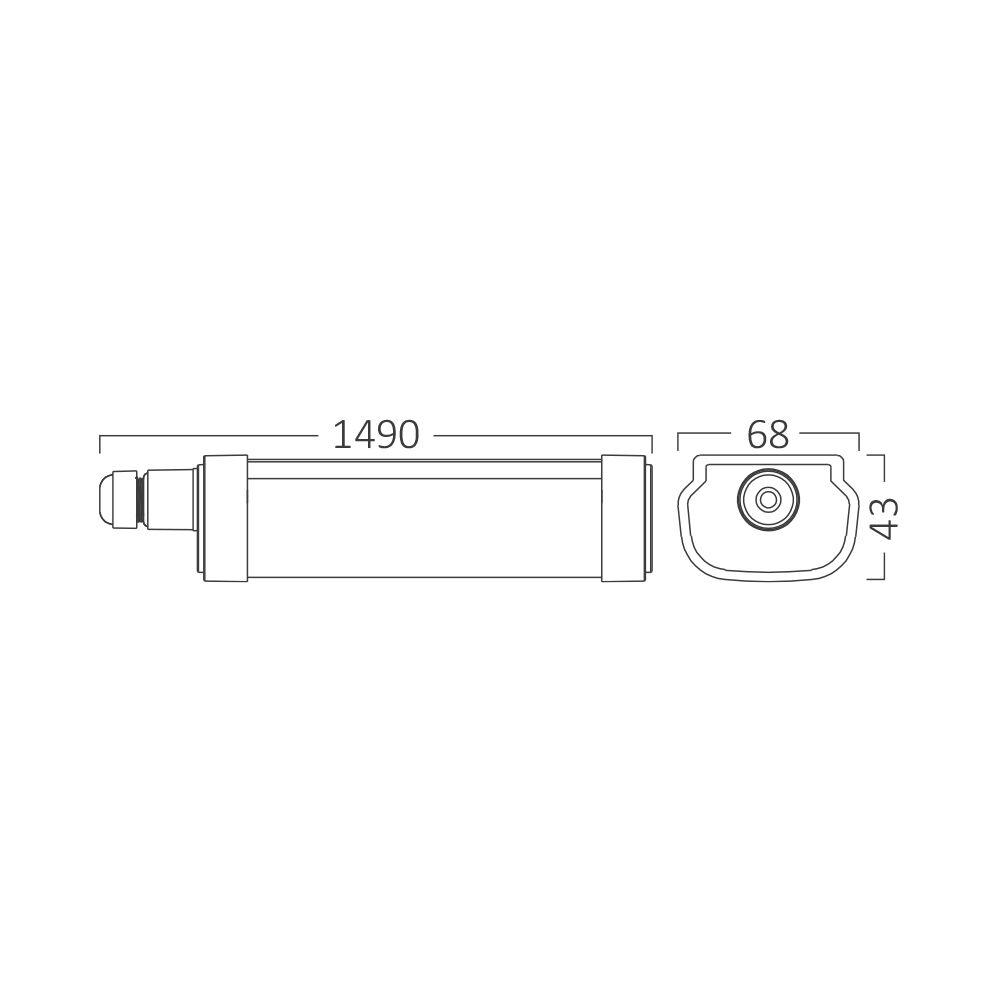 Braytron PROLINE IPG M 60W 6500K IP65 Waterproof Fixture