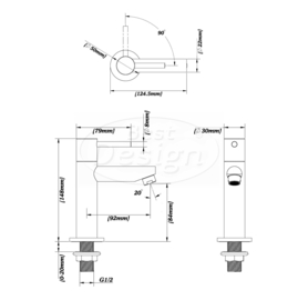 Best Design Chrome Aquador Toiletkraan 3896010