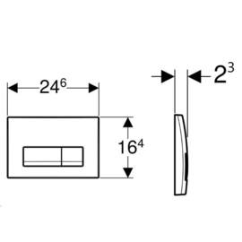 Geberit Bedieningsplaat Delta51 GZ 115105DW1