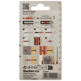 Fischer DuoPower Plug 8x40 S PH K 535480