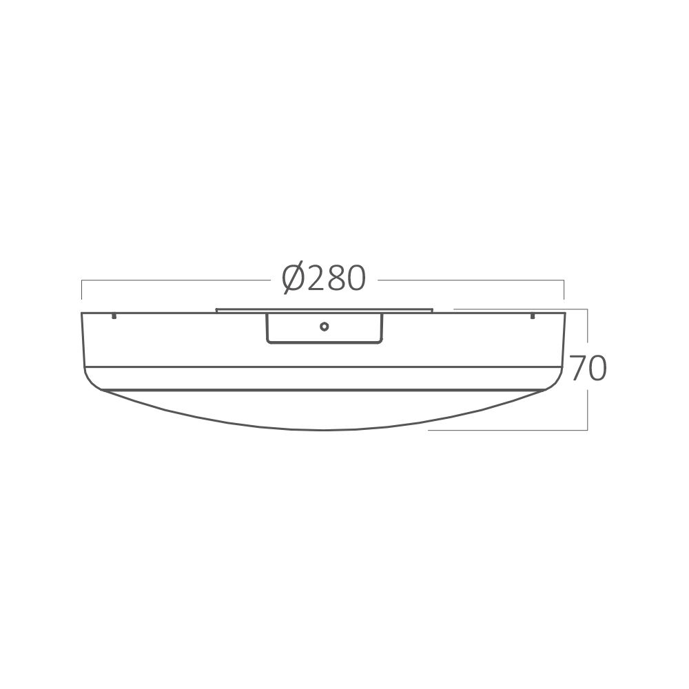 Braytron 20W CEILING LIGHT 4IN1 MICRO. SENSOR IP54 EMERG. KIT