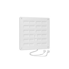 NEDCO Ventilatierooster Afsluitbaar WIT 160 x 160 mm. 63600100