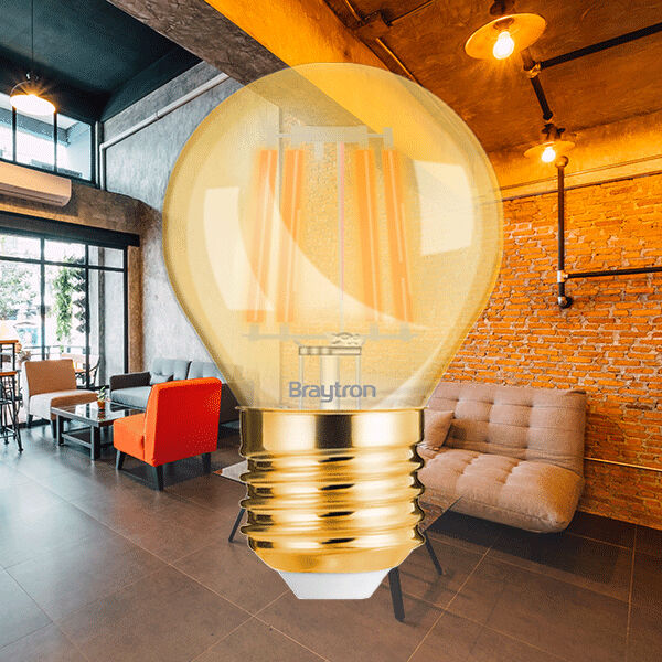 Braytron 4W E27 G45 AMBER 2200K LED Bulb
