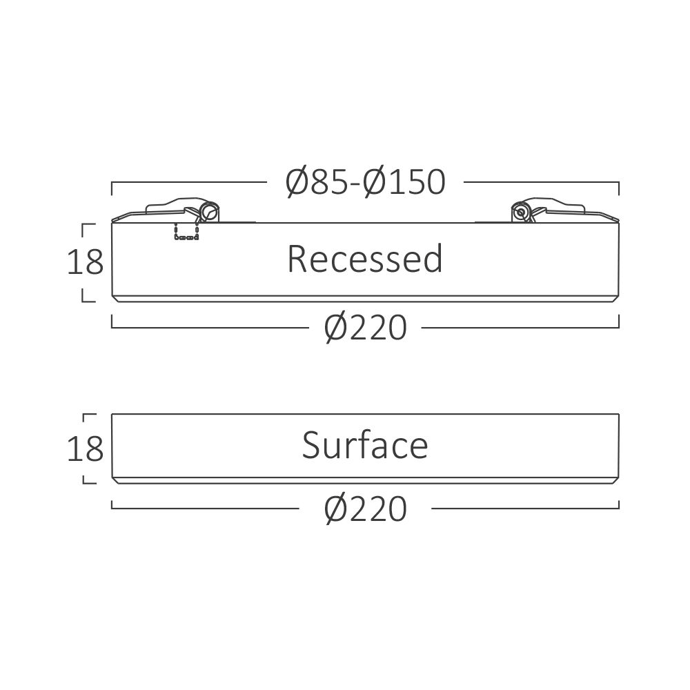 Braytron SNS SRP 20W RND White 3IN1 LED Panel
