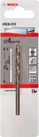 Bosch Metaalboor HSS-Co Ø4.0 x 43 x 75mm DIN 338. 2608585846