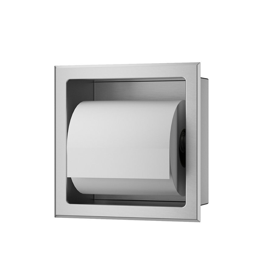Rocko Toiletrolhouder zonder Klep Inbouw RVS