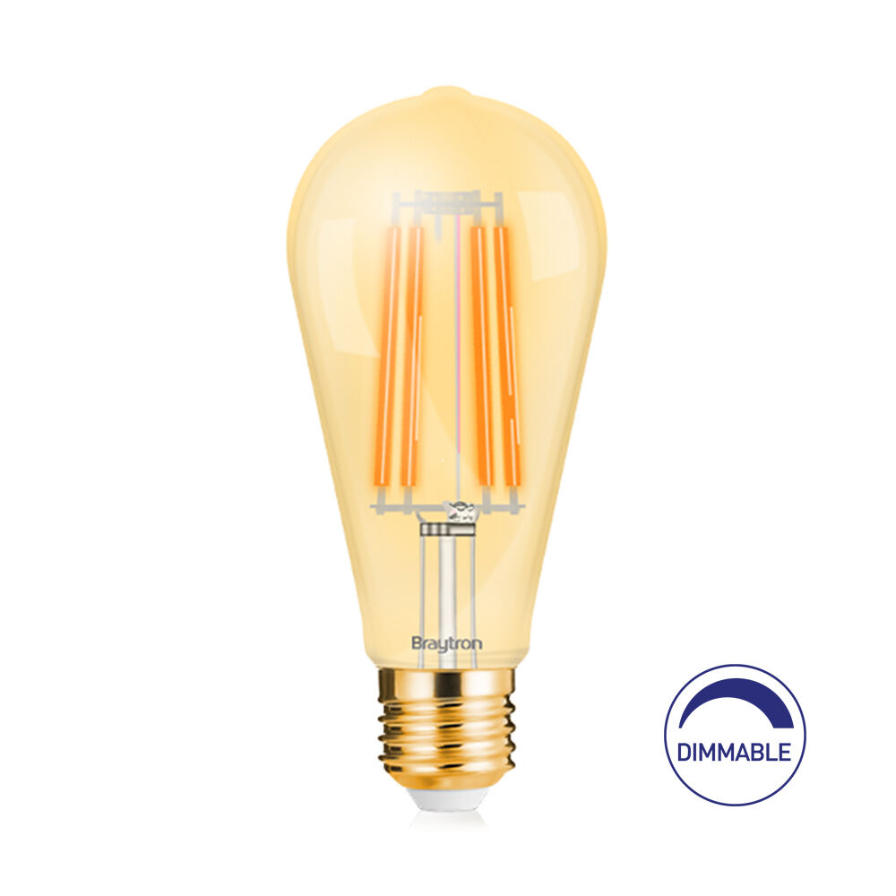 Braytron 6W E27 ST64 DIMMABLE 2200K LED Bulb