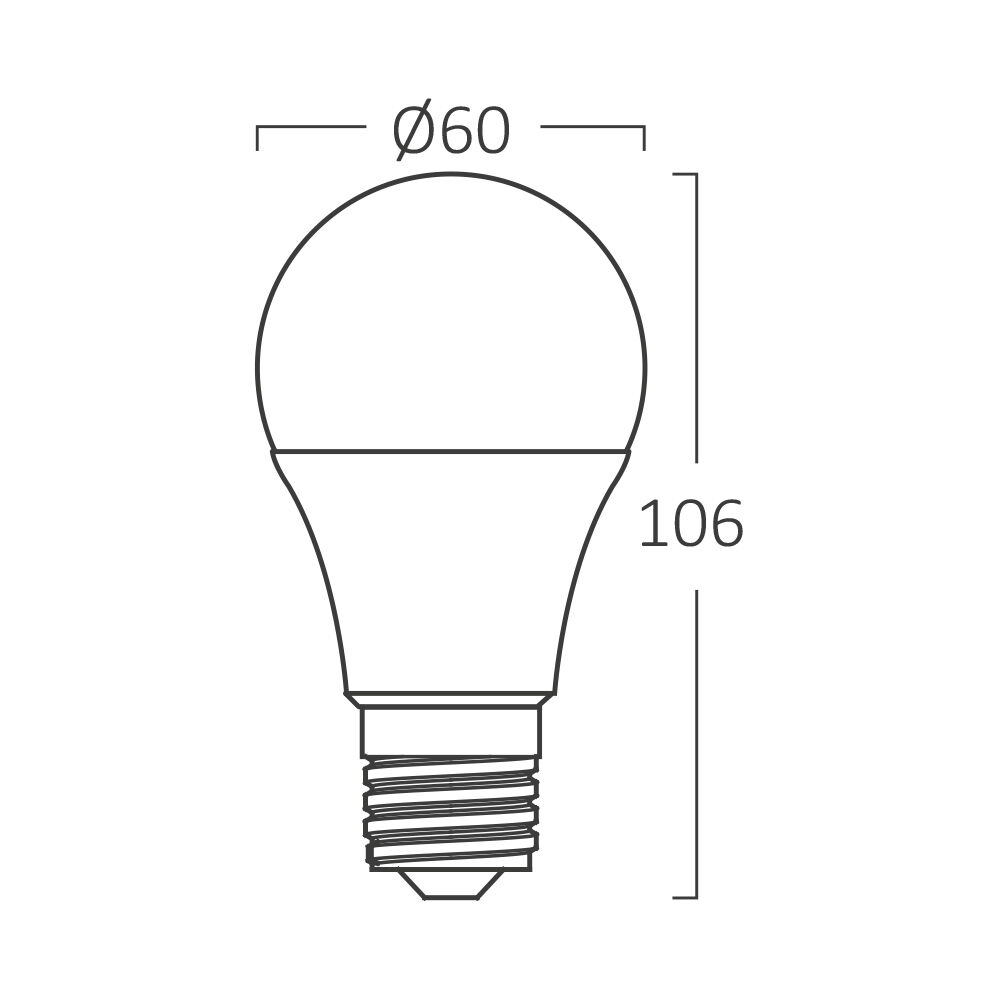 Braytron ADVANCE-9W-E27-A60-4000K-LED BULB